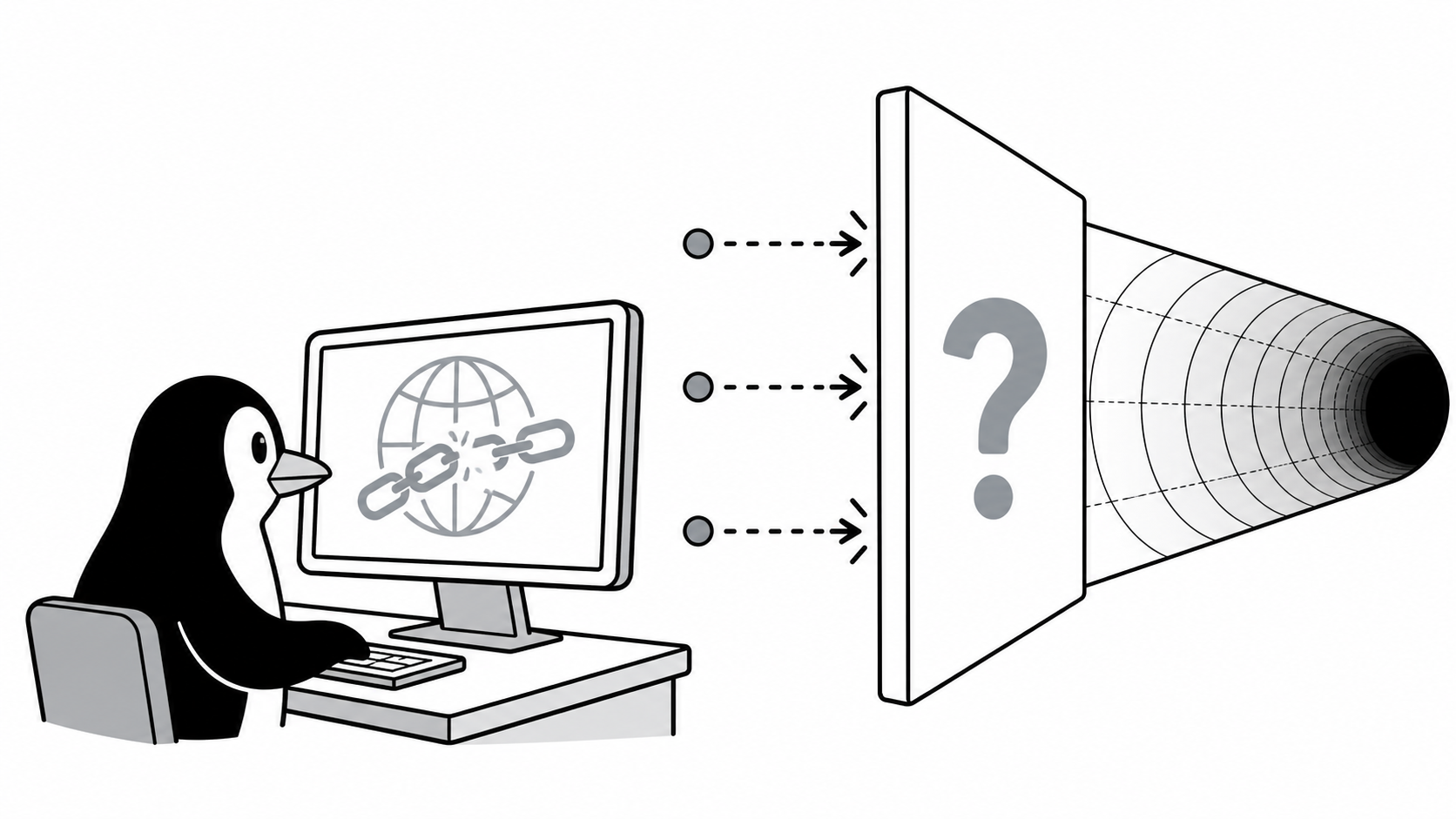 Иллюстрация: Linux-система с подключением к HAPP, но DNS-запросы не проходят, сайты не открываются