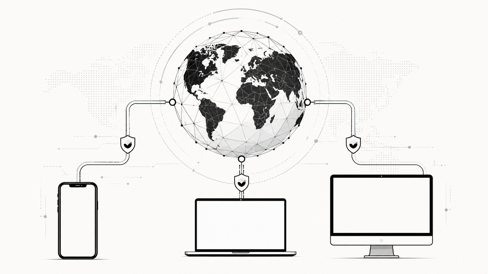 Абстрактная иллюстрация настройки VPN-подключения на разных устройствах