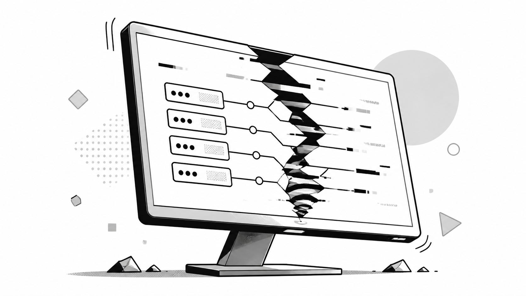 Иллюстрация: приложение HAPP Desktop падает на экране серверов при подключении